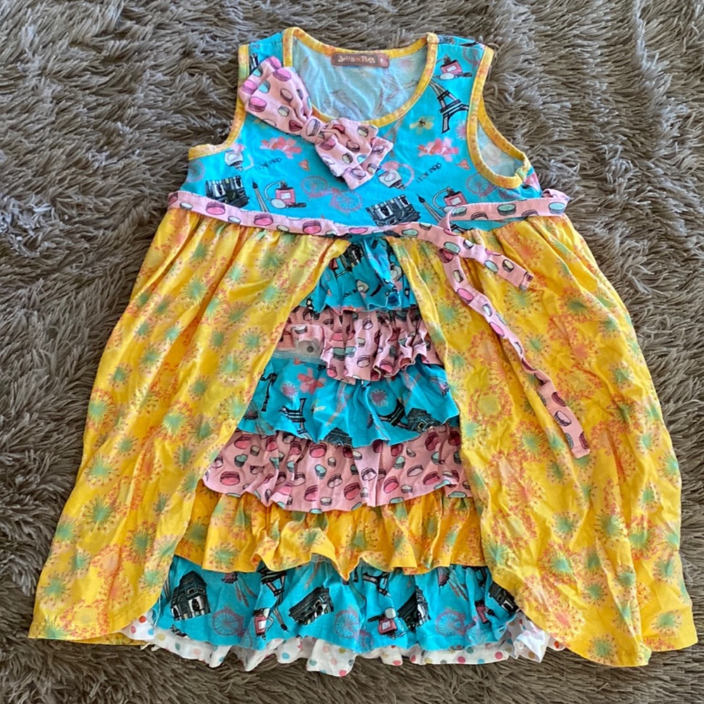 Jelly the Pug Girls size 8 Ruffle Dress